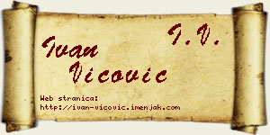 Ivan Vićović vizit kartica